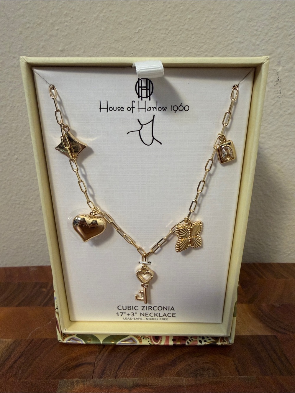 House of Harlow 1960 Key To My Heart Charm Necklace